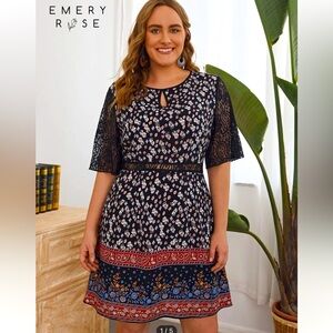 Floral and lace dress